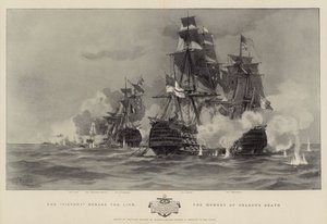 De Victory doorbreekt de linie, het moment van Nelson